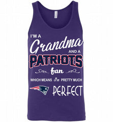 I'M A Grandma And A New England Patriots Fans I'm Pretty Much Perfect Tank - zezetee