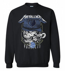 Metallica Skull Snake Memphis Grizzlies Crewneck Sweatshirt - zezetee