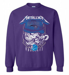 Metallica Skull Snake Orlando Magic Crewneck Sweatshirt - zezetee