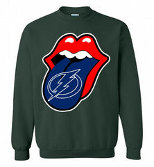 Tampa Bay Lightning  x The Rolling Stones Logo Crewneck Sweatshirt - zezetee