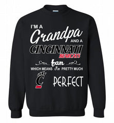 I'M A Grandpa And A Cincinnati Bearcats Fan Crewneck Sweatshirt - zezetee