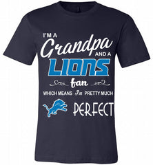 I'M A Grandpa And A Detroit Lions Pretty Much Perfect Canvas USA - zezetee