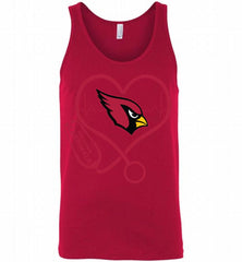 Nurse Heartbeat Arizona Cardinals Tank - zezetee