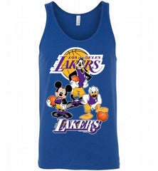Mickey Goofy Donald Loves Los Angeles Lakers Basketball Fans Tank - zezetee