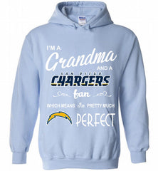 I'M A Grandma And A Chargers Fans I'm Pretty Much Perfect Hoodie - zezetee