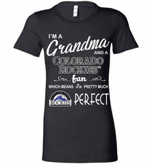 I'M A Grandma And A Colorado Rockies Fans Gift Bella Ladies Tee - zezetee