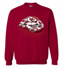 Lip Kansas City Chiefs Football Crewneck Sweatshirt - zezetee