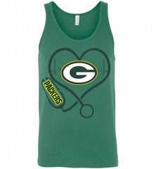 Nurse Heartbeat Green Bay Packers Tank - zezetee