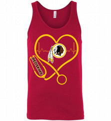 Nurse Heartbeat Washington Redskins Tank - zezetee