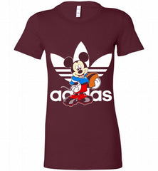 ADIDAS RUGBY MICKEY MOUSE DISNEY SPORTS Bella Ladies Tee - zezetee