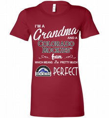 I'M A Grandma And A Colorado Rockies Fans Gift Bella Ladies Tee - zezetee