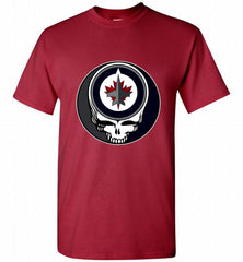 NHL TEAM WINNIPEG JETS X GRATEFUL DEAD LOGO BAND Shirt - zezetee
