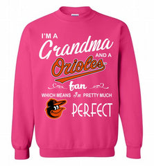I'M A Grandma And A Baltimore Orioles Fans Gift Crewneck Sweatshirt - zezetee