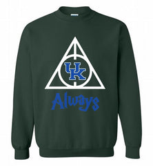 KENTUCKY WILDCATS DEATHLY HALLOWS ALWAYS GIFT Crewneck Sweatshirt - zezetee