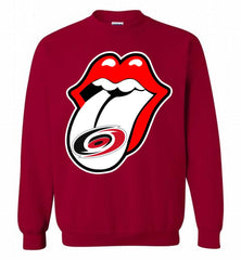 Carolina Hurricanes  x The Rolling Stones Logo Crewneck Sweatshirt - zezetee