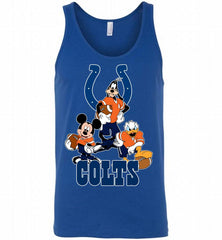 Mickey Goofy Donald Disney Indianapolis Colts Football Gift Tank - zezetee