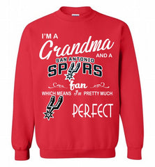 I'M A Grandma And A San Antonio Spurs Fans Perfect Crewneck Sweatshirt - zezetee