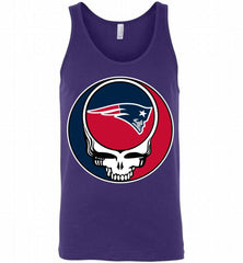 New England Patriots Grateful Dead Logo Band Tank - zezetee