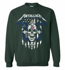 Metallica Chicago Cubs Logo Crewneck Sweatshirt - zezetee