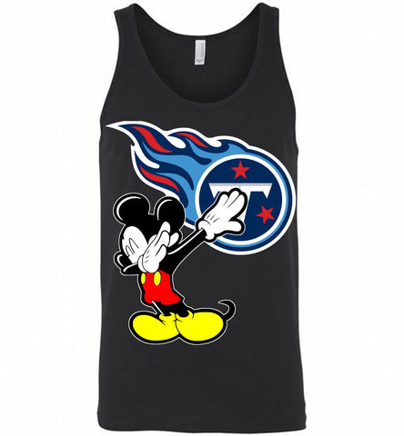 Disney Mickey Mouse Dabbing Tennessee Titans Tank - zezetee