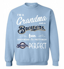 I'M A Grandma And A Milwaukee Brewers Fans Gift Crewneck Sweatshirt - zezetee