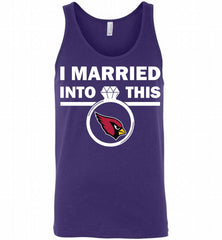 I MARRIED INTO THIS NFL Arizona Cardinals Fans Gift Tank - zezetee