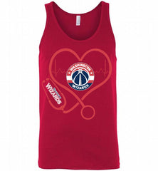 Nurse Heartbeat Love Washington Wizards Tank - zezetee