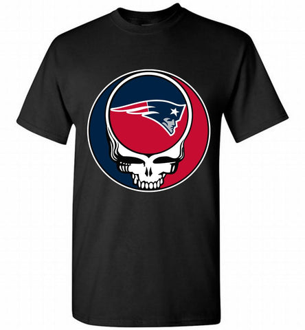 New England Patriots Grateful Dead Logo Band Shirt - zezetee