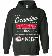 I'M A Grandpa And A Kansas City Chiefs Pretty Much Perfect Hoodie - zezetee