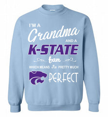 I'M A Grandma And A Kansas State Wildcats Fan Crewneck Sweatshirt - zezetee