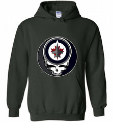 NHL TEAM WINNIPEG JETS X GRATEFUL DEAD LOGO BAND Hoodie - zezetee
