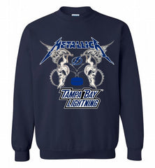 Metallica Tampa Bay Lightning Logo Crewneck Sweatshirt - zezetee