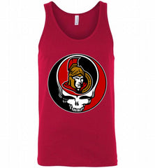 NHL TEAM OTTAWA SENATORS X GRATEFUL DEAD LOGO BAND Tank - zezetee