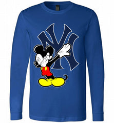 Disney Mickey Mouse Dabbing New York Yankees Long Sleeve - zezetee