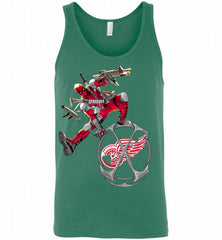 Deadpool Fan Love Red Detroit Red Wings Awesome Tank - zezetee