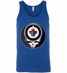 NHL TEAM WINNIPEG JETS X GRATEFUL DEAD LOGO BAND Tank - zezetee