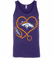 Nurse Heartbeat Denver Broncos Tank - zezetee