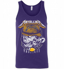 Metallica Skull Snake Los Angeles Chargers Tank - zezetee