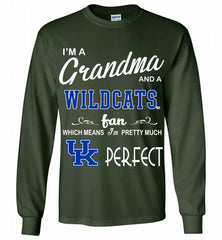 I'M A Grandma And A Kentucky Wildcats Fan Gildan Long Shirt - zezetee