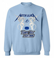 Metallica Tampa Bay Lightning Logo Crewneck Sweatshirt - zezetee