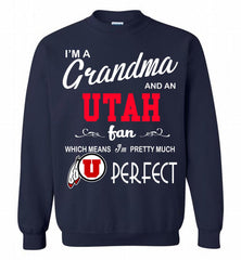 I'M A Grandma And An Utah Utes Fan Crewneck Sweatshirt - zezetee