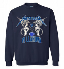 Metallica Villanova Wildcats Logo Crewneck Sweatshirt - zezetee