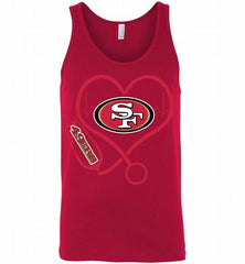 Nurse Heartbeat San Francisco 49ers Tank - zezetee