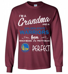 I'M A Grandma And A Golden State Warriors Fans Perfect Gildan Long Shirt - zezetee