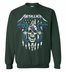 Metallica Snake Skull Tennessee Titans Logo Crewneck Sweatshirt - zezetee