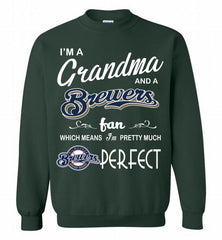 I'M A Grandma And A Milwaukee Brewers Fans Gift Crewneck Sweatshirt - zezetee