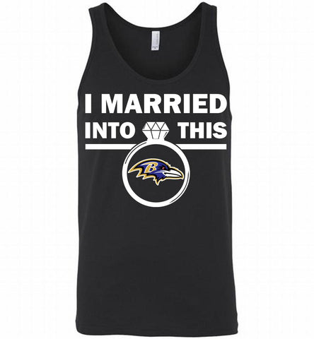 I MARRIED INTO THIS NFL Baltimore Ravens Fans Gift Tank - zezetee