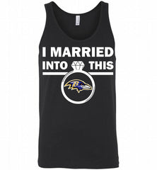 I MARRIED INTO THIS NFL Baltimore Ravens Fans Gift Tank - zezetee