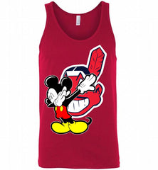 Disney Mickey Mouse Dabbing Cleveland Indians Tank - zezetee