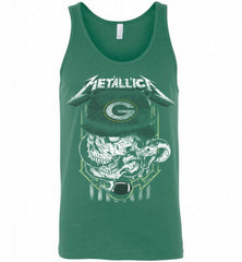 Metallica Skull Snake Green Bay Packers Tank - zezetee